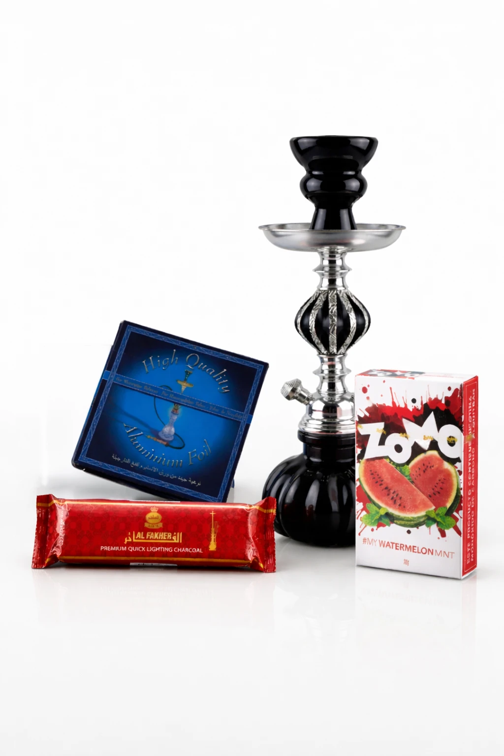 Combo Narguile, Tabaco Zomo A Elección y Carbón de Autoencendido